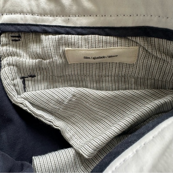 3/$30 Good Threads Navy Washed Chino Pants 34W x 29L - Picture 5 of 7